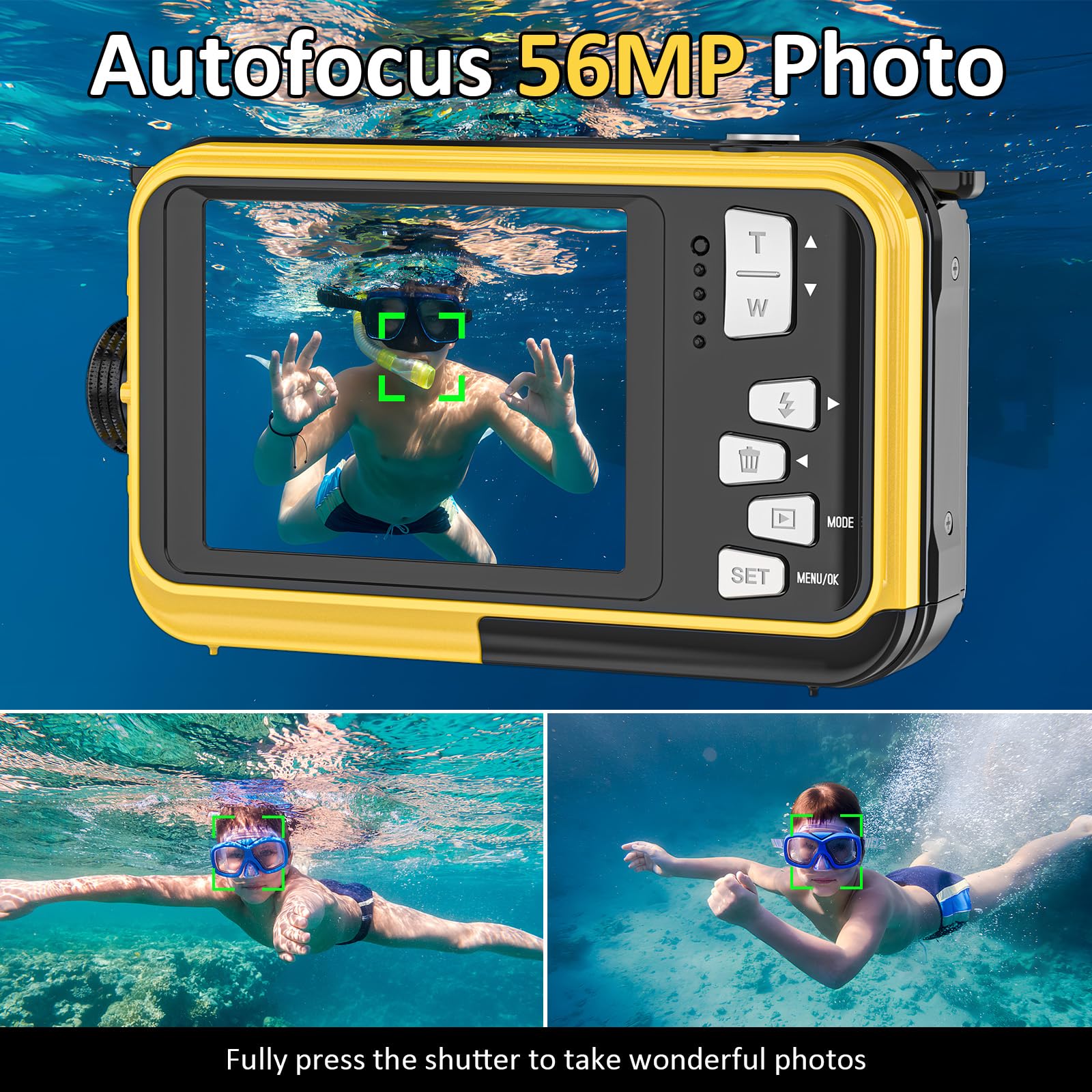 4K Waterproof Underwater Camera for Snorkeling Adventures