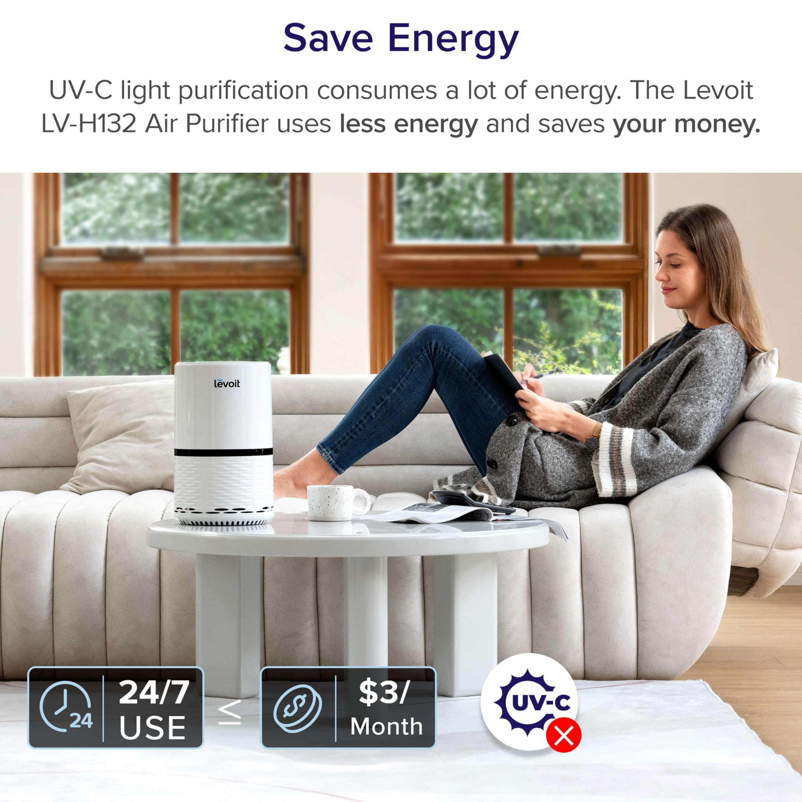 Levoit Air Purifier with AHAM Verified Efficiency