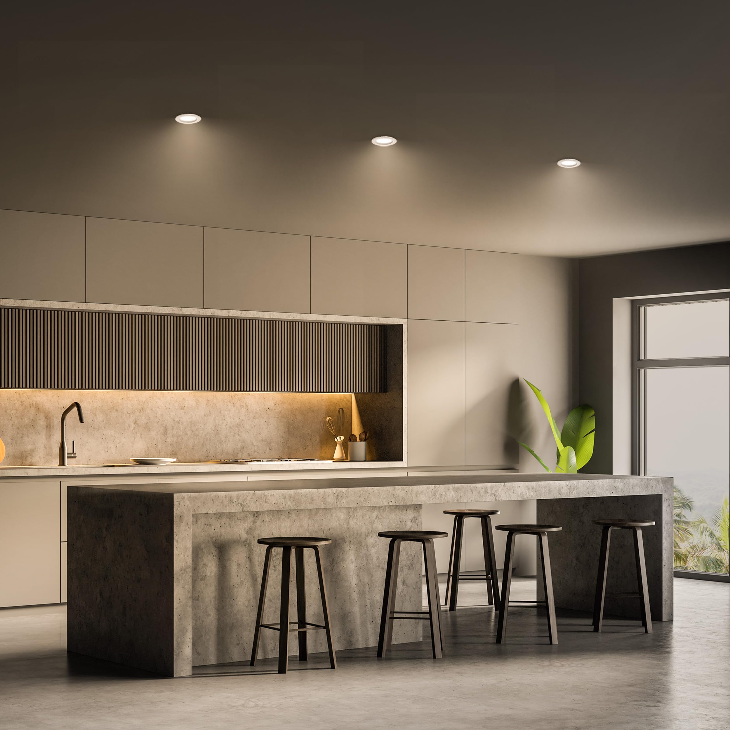 Energy Efficient LED Downlight Retrofit Kit with Adjustable Trim