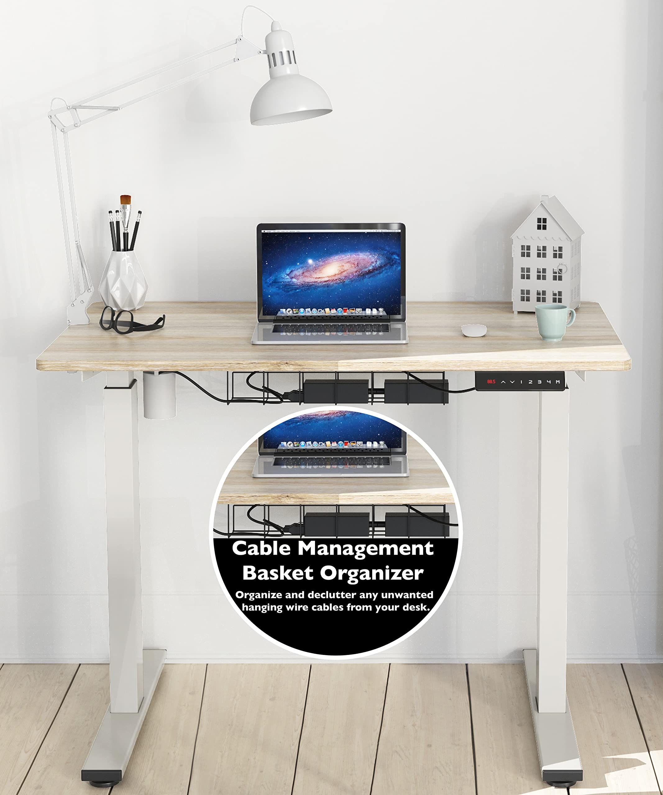 Height Adjustable Standing Desk with Memory Preset Feature