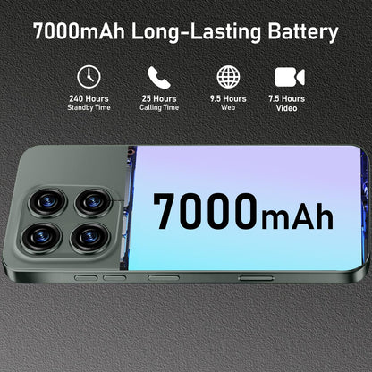 MMY 16PROMA X Unlocked Phone 6.99in HD Android 14 7000mAh 5G 16GB 512GB Deep Blue