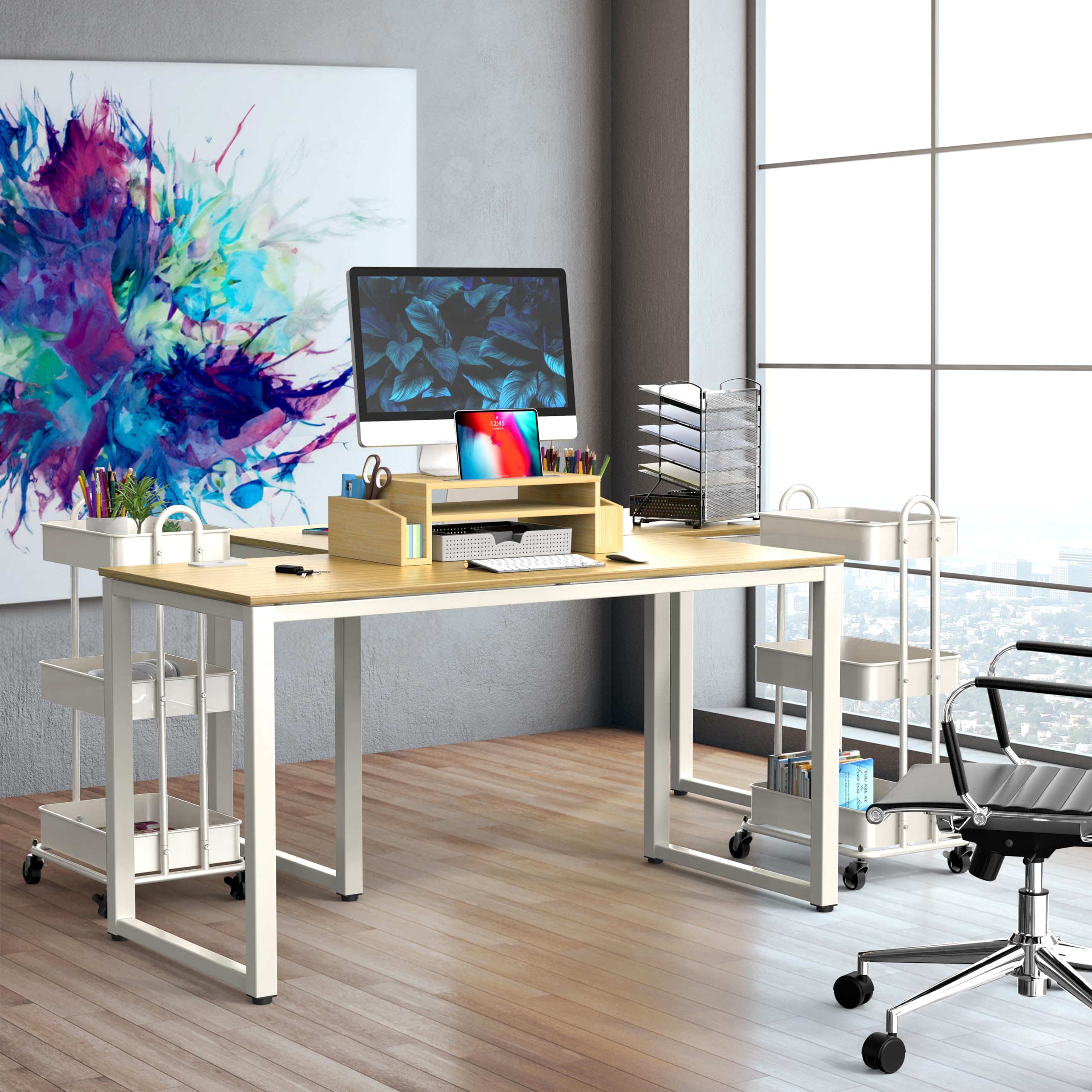 55 Inch Espresso Office Computer Desk for Professionals
