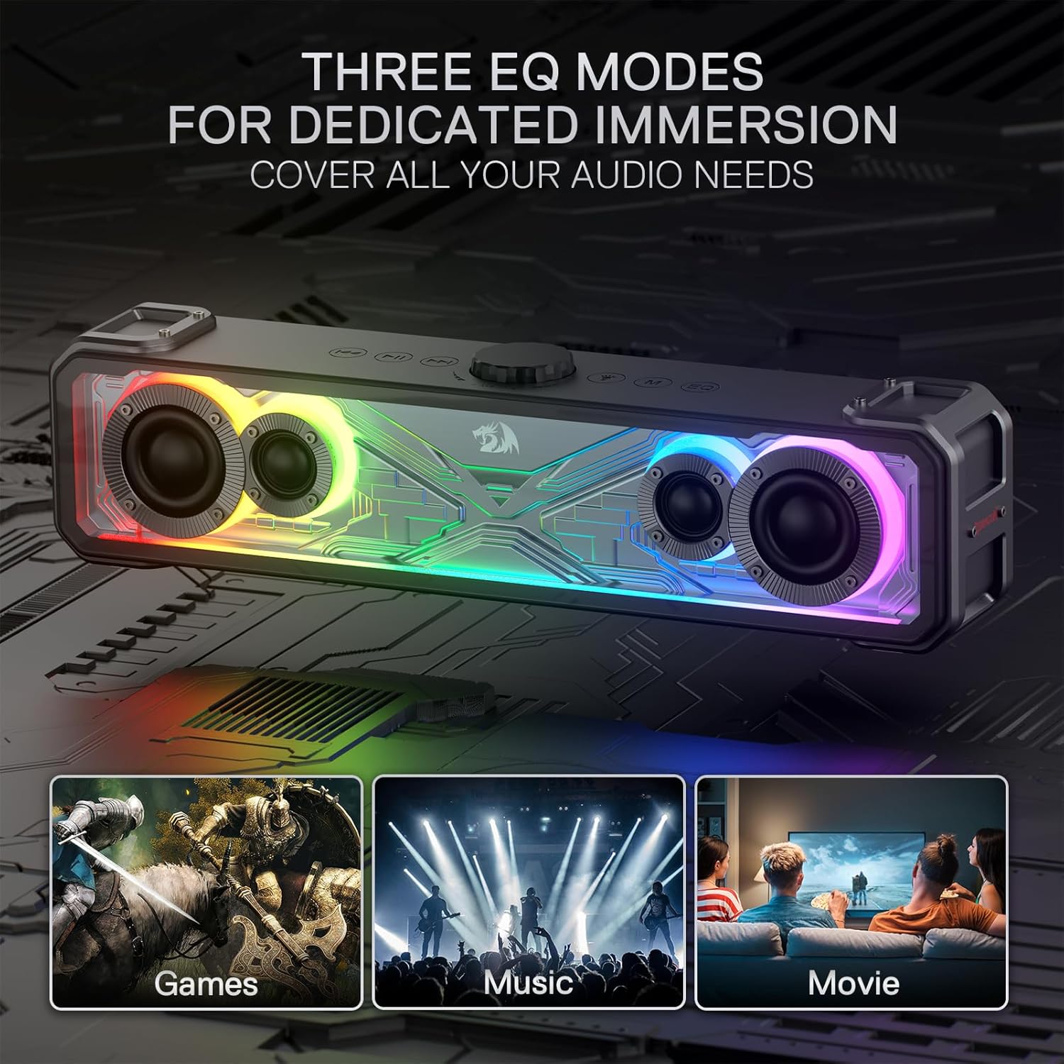 Redragon GS817 RGB Desktop Soundbar with Bluetooth 5.3