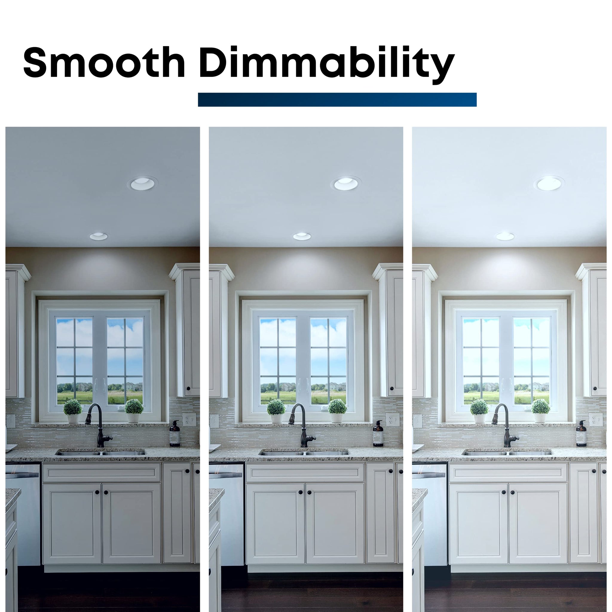 Energy Efficient LED Downlight Retrofit Kit with Adjustable Trim