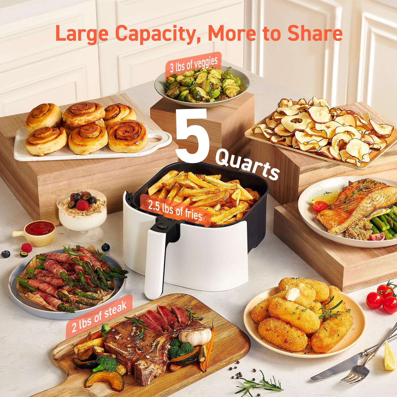COSORI 5QT Air Fryer with Fast Cooking Technology