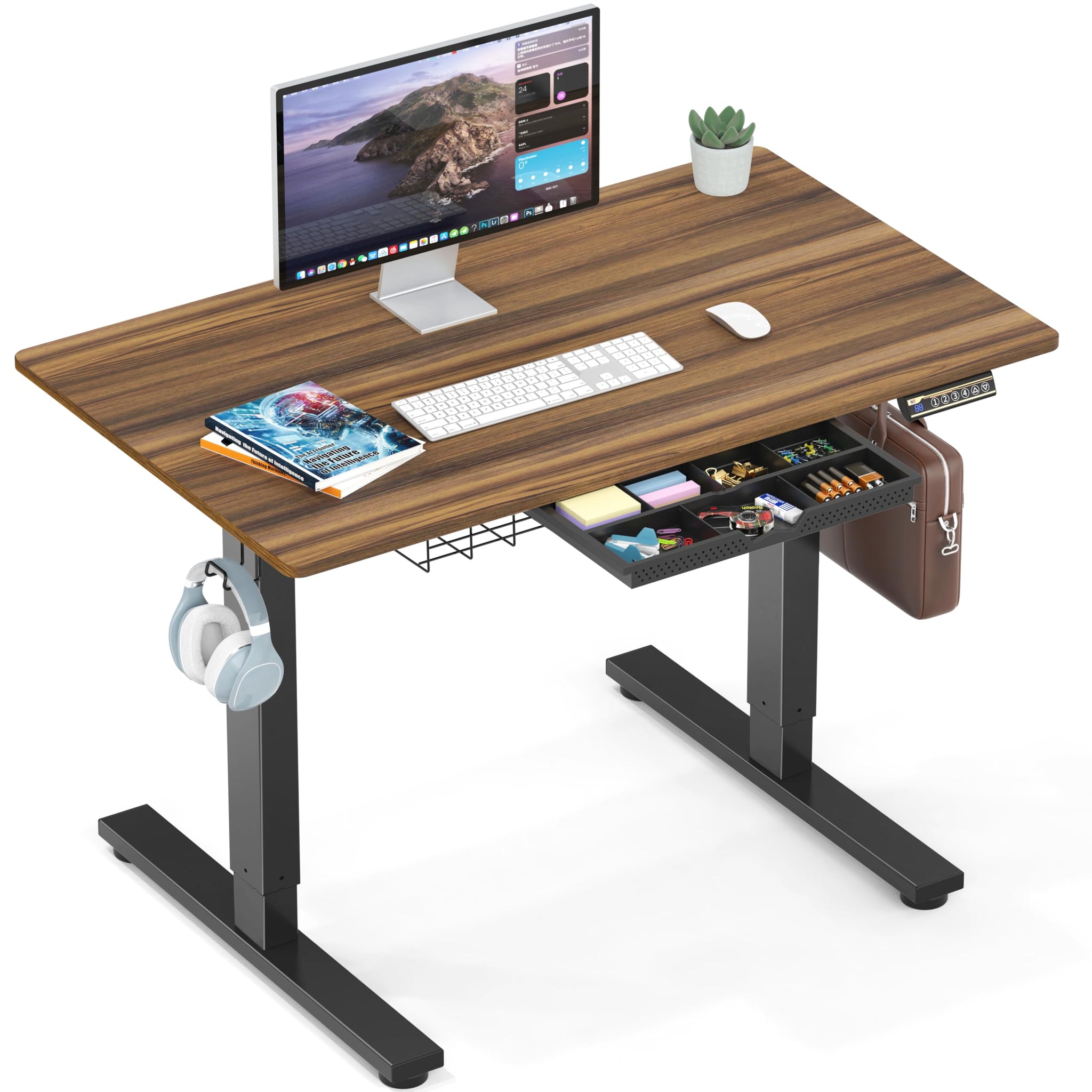Height Adjustable Standing Desk with Memory Preset Feature