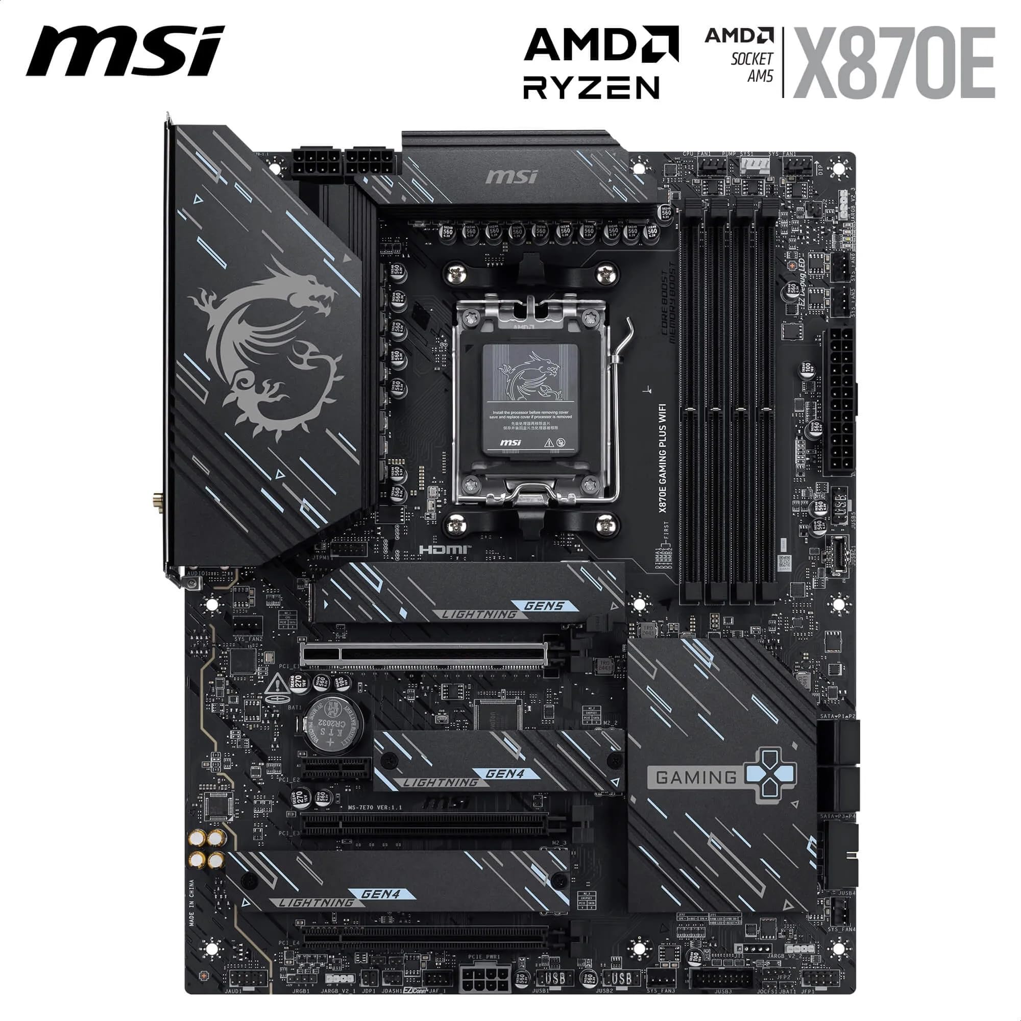 MSI MAG X870 Tomahawk WiFi Gaming Motherboard for AMD Ryzen