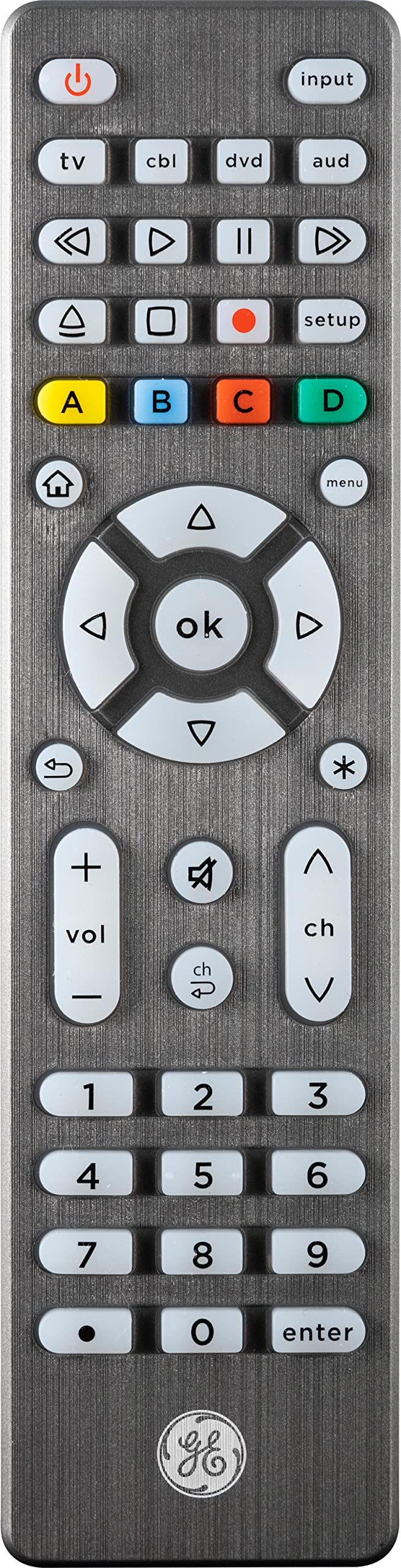 GE 4 Device Universal Remote with Backlit Buttons