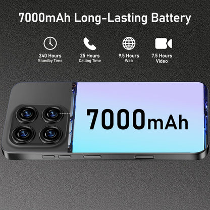 MMY 16PROMA X Unlocked Phone 6.99in HD Android 14 7000mAh 5G 16GB 512GB Deep Blue