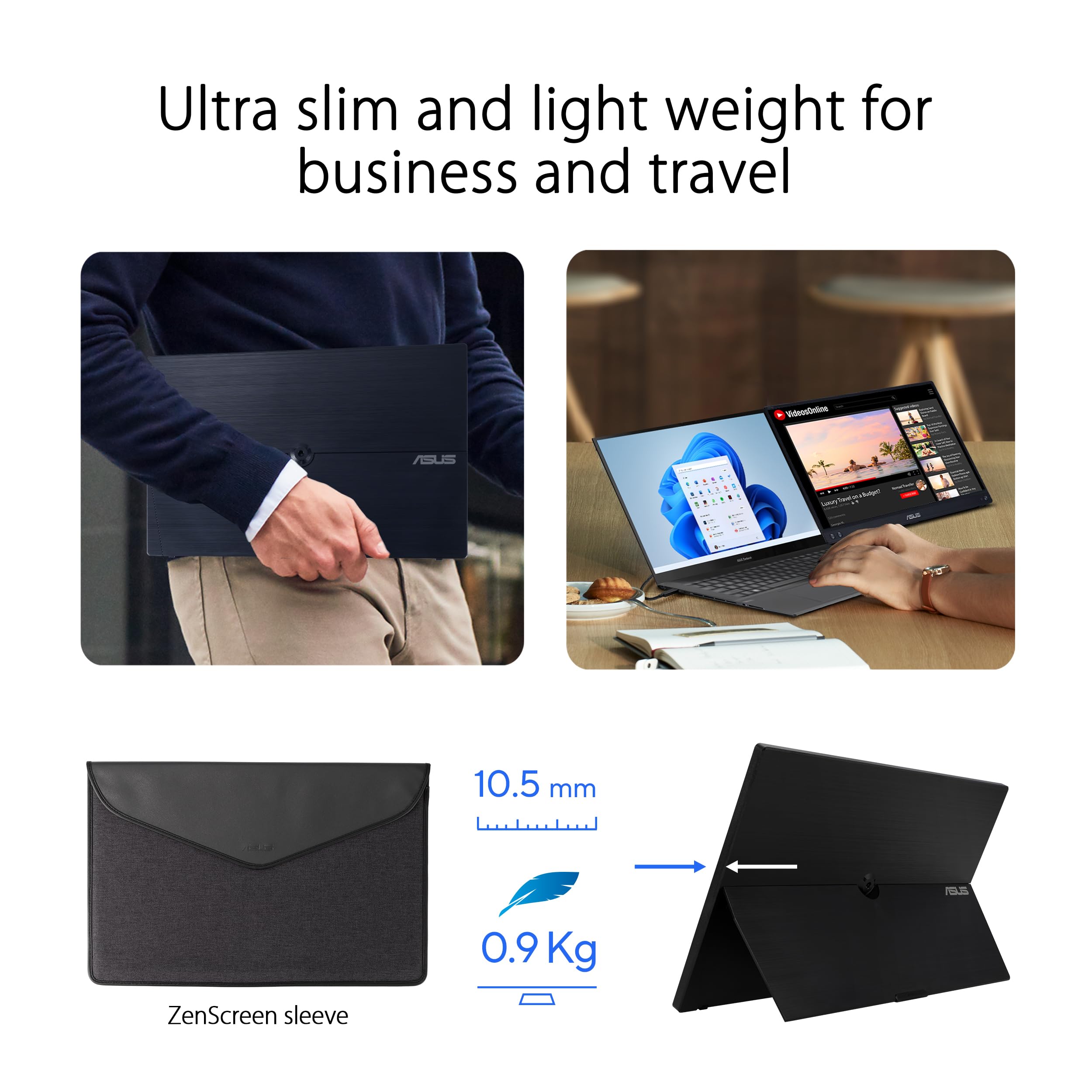 ASUS ZenScreen 15.6 Inch Portable Monitor for Travel