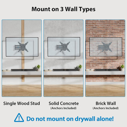 Pipishell Full Motion Wall Mount For 13-42 TVs Up To 44 Lbs