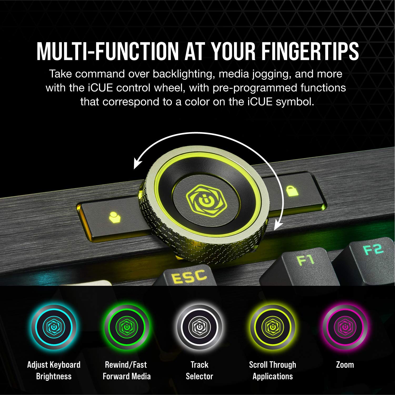 Corsair K100 RGB Gaming Keyboard with Hyper-Processing Technology