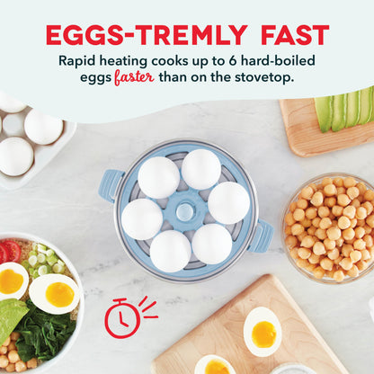 Dash Rapid Egg Cooker 6 Egg Capacity Auto Shut Off Aqua