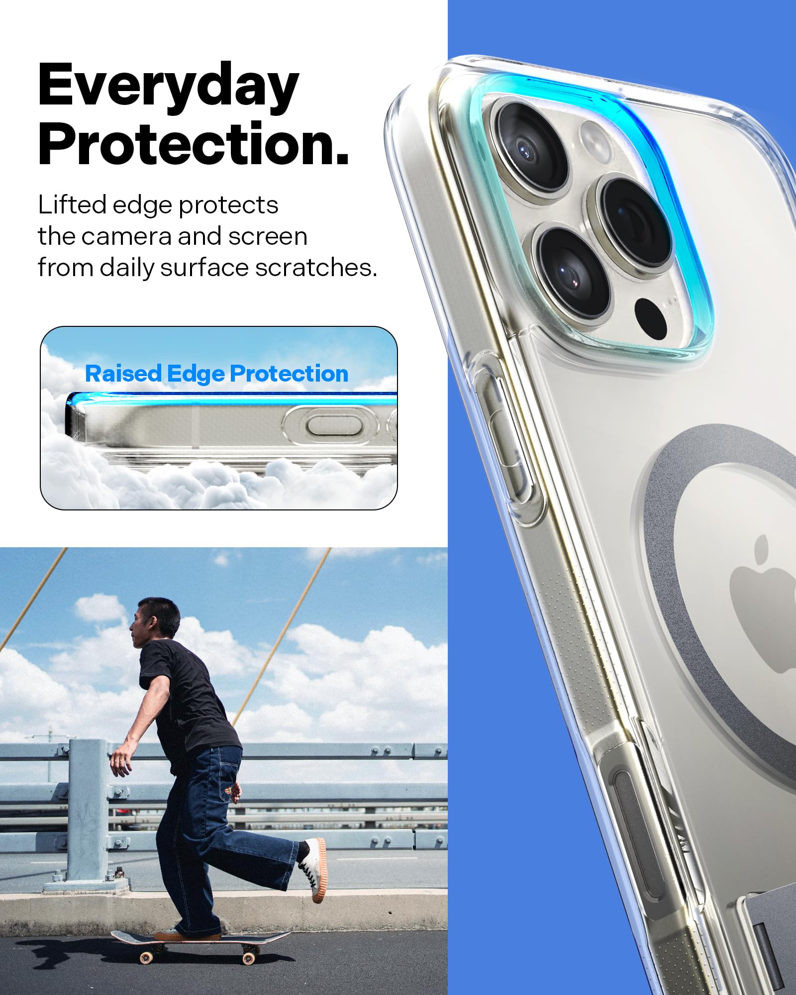 Ultra Clear Kickstand Case for iPhone 16 Pro Max