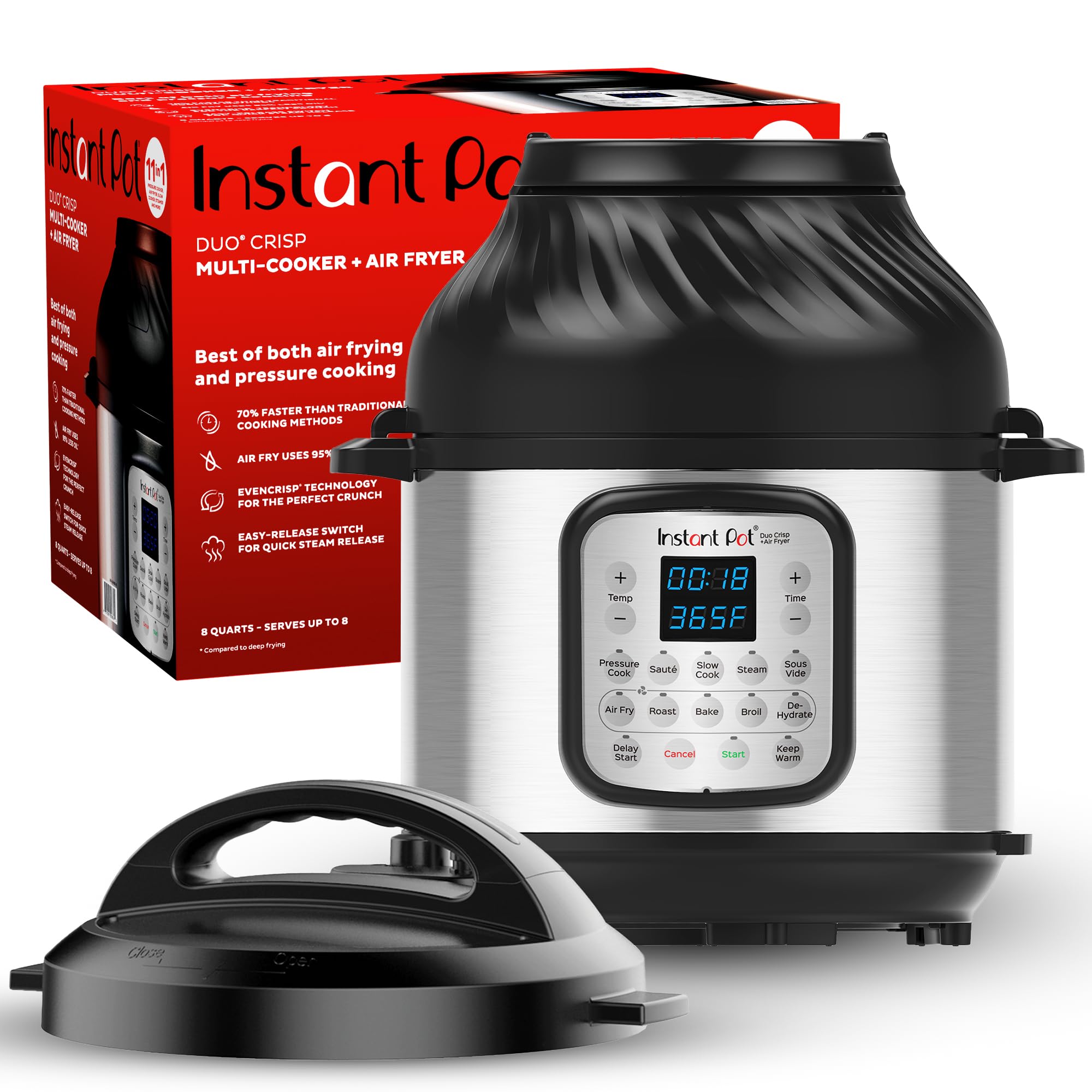 Instant Pot Duo Crisp 11 in 1 Pressure Cooker and Air Fryer