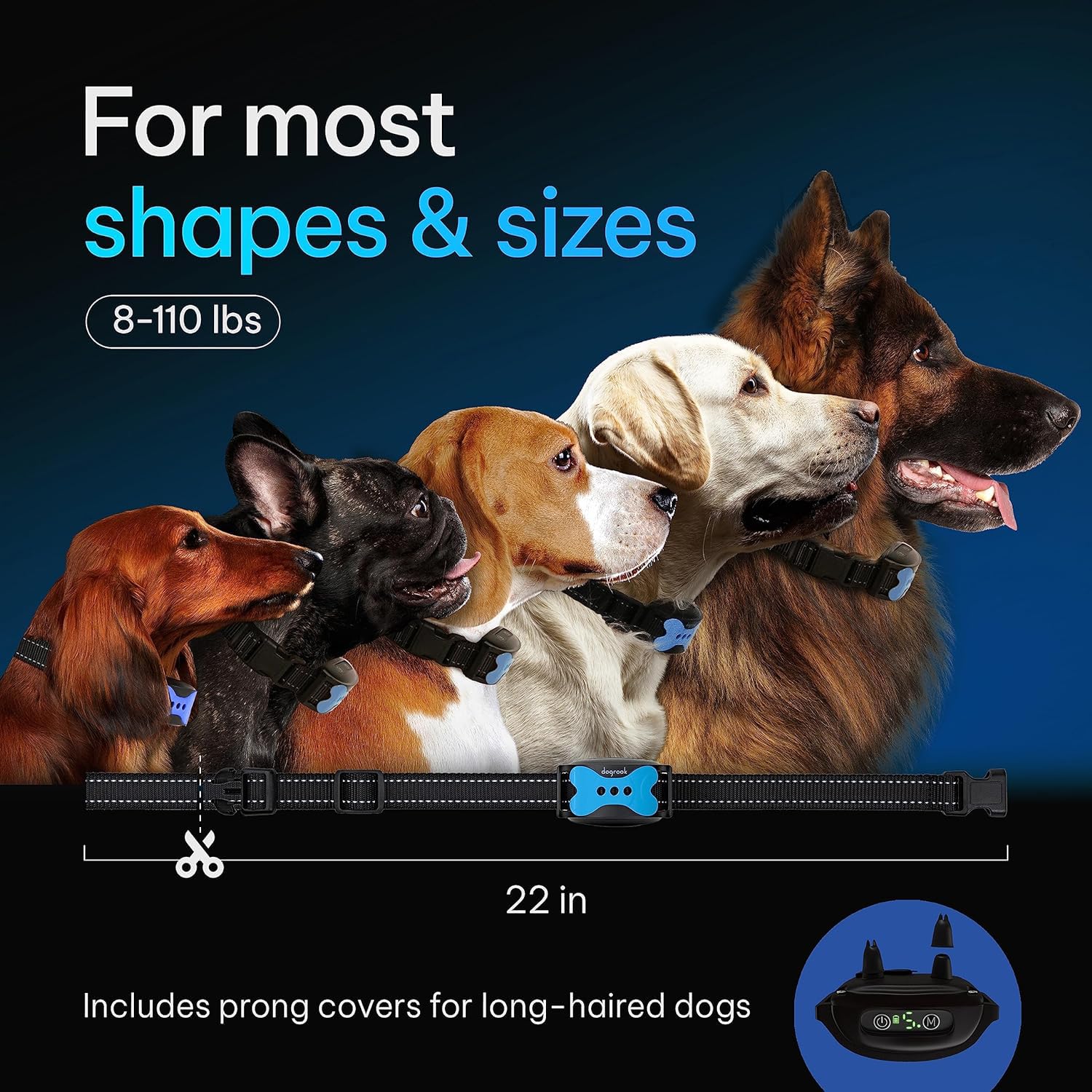 Rechargeable Dog Bark Collar with Beep and Vibration