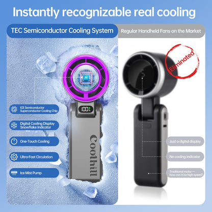 Handheld Portable Fan Ice Cooler 20000 RPM Turbo Purple
