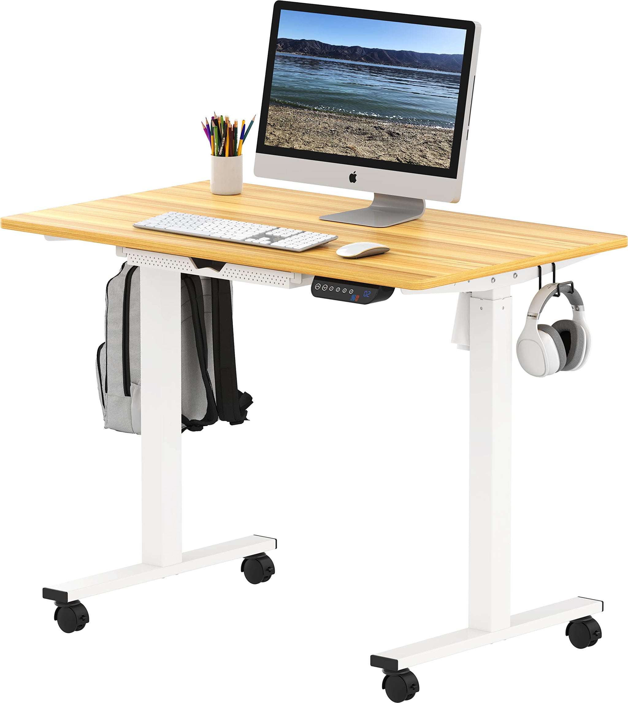 40 Inch Electric Height Adjustable Sit to Stand Desk