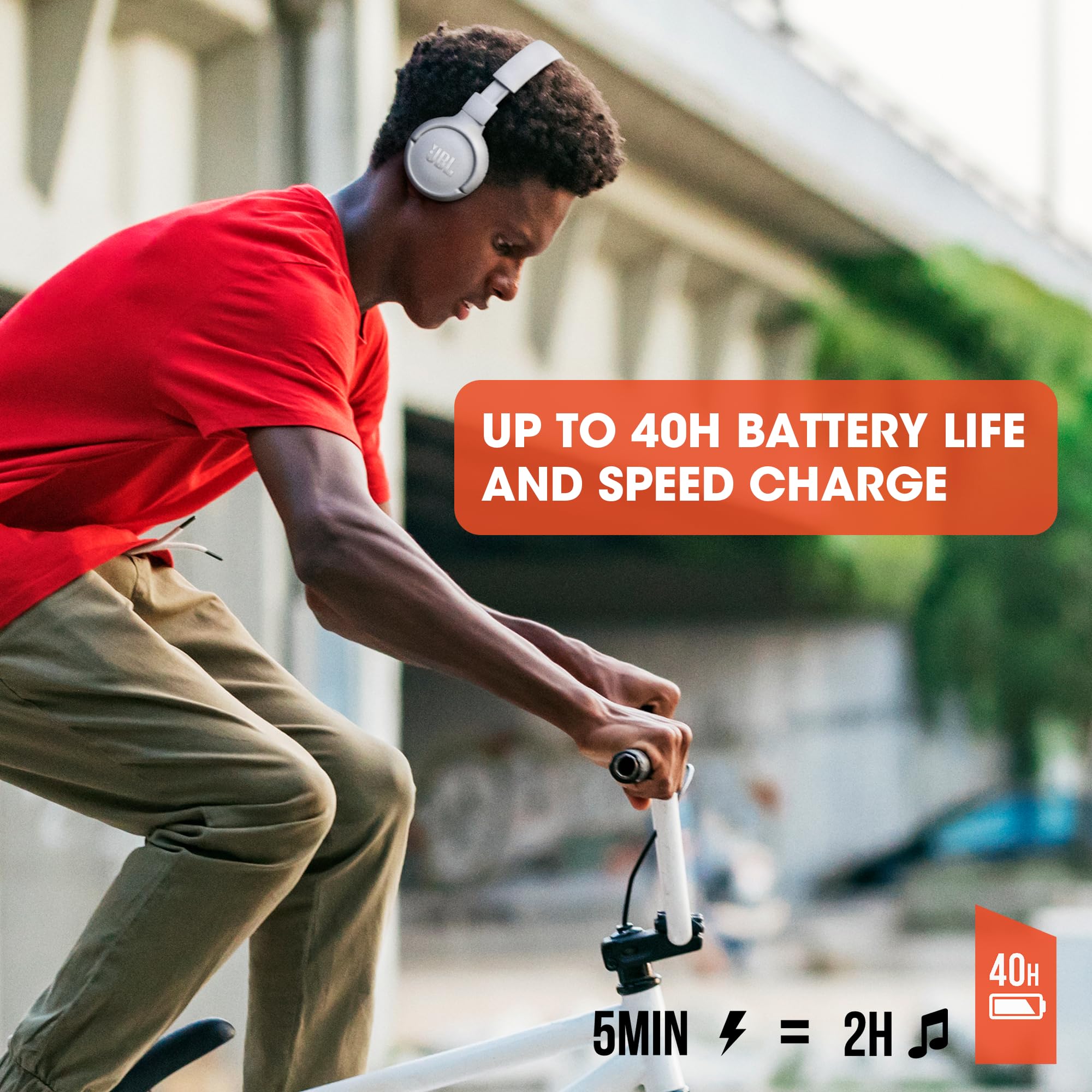 JBL Tune 510BT Bluetooth Headphones 40 Hour Battery Life