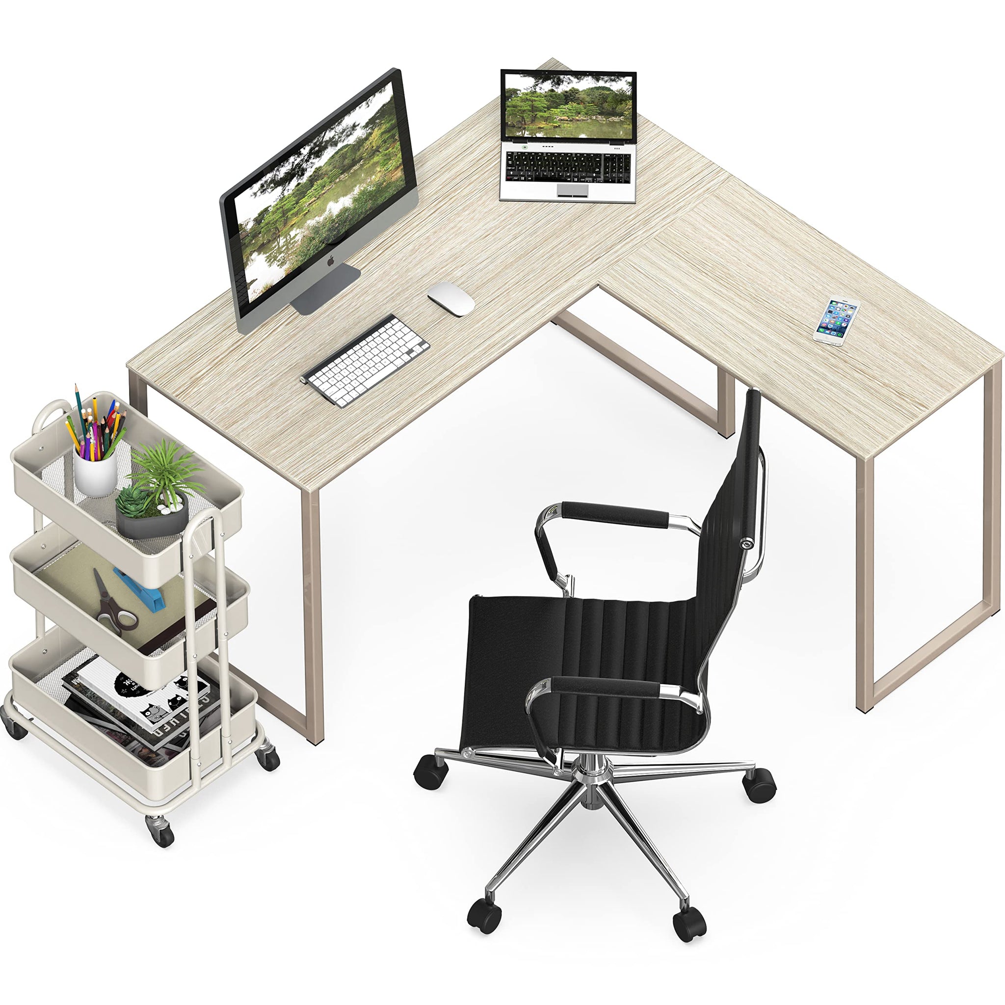 L Shape Home Office Desk for Maximal Workspace