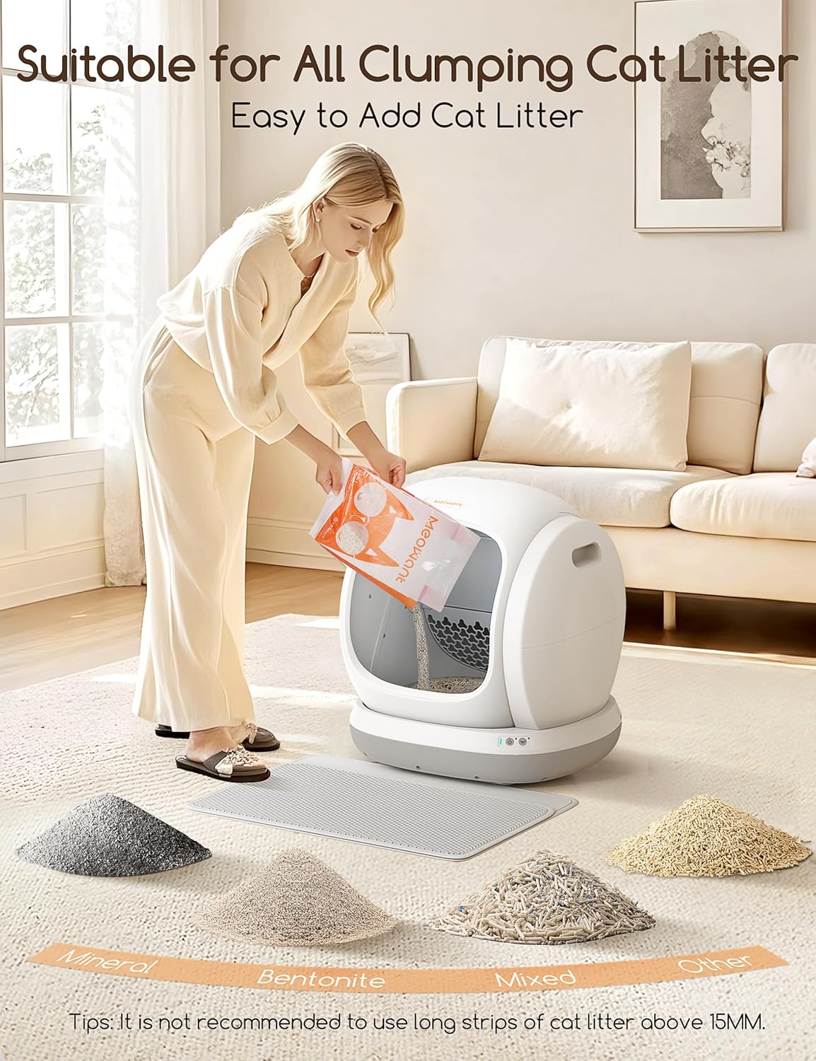 Automatic Self Cleaning Litter Box for Multi Cats