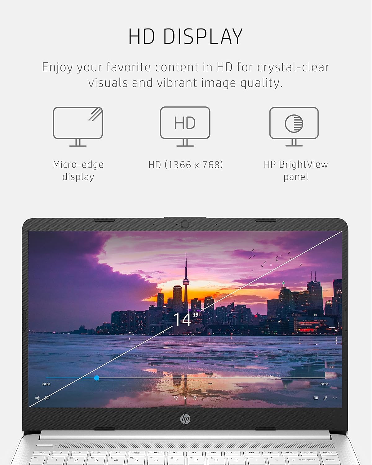 HP 14 Laptop with Intel Celeron for Portable Productivity