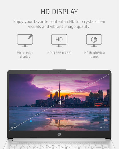 HP 14 Laptop with Intel Celeron for Portable Productivity