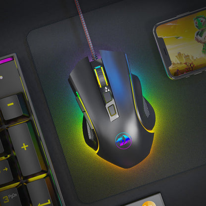 Redragon M602 Ergonomic RGB Gaming Mouse with Adjustable DPI
