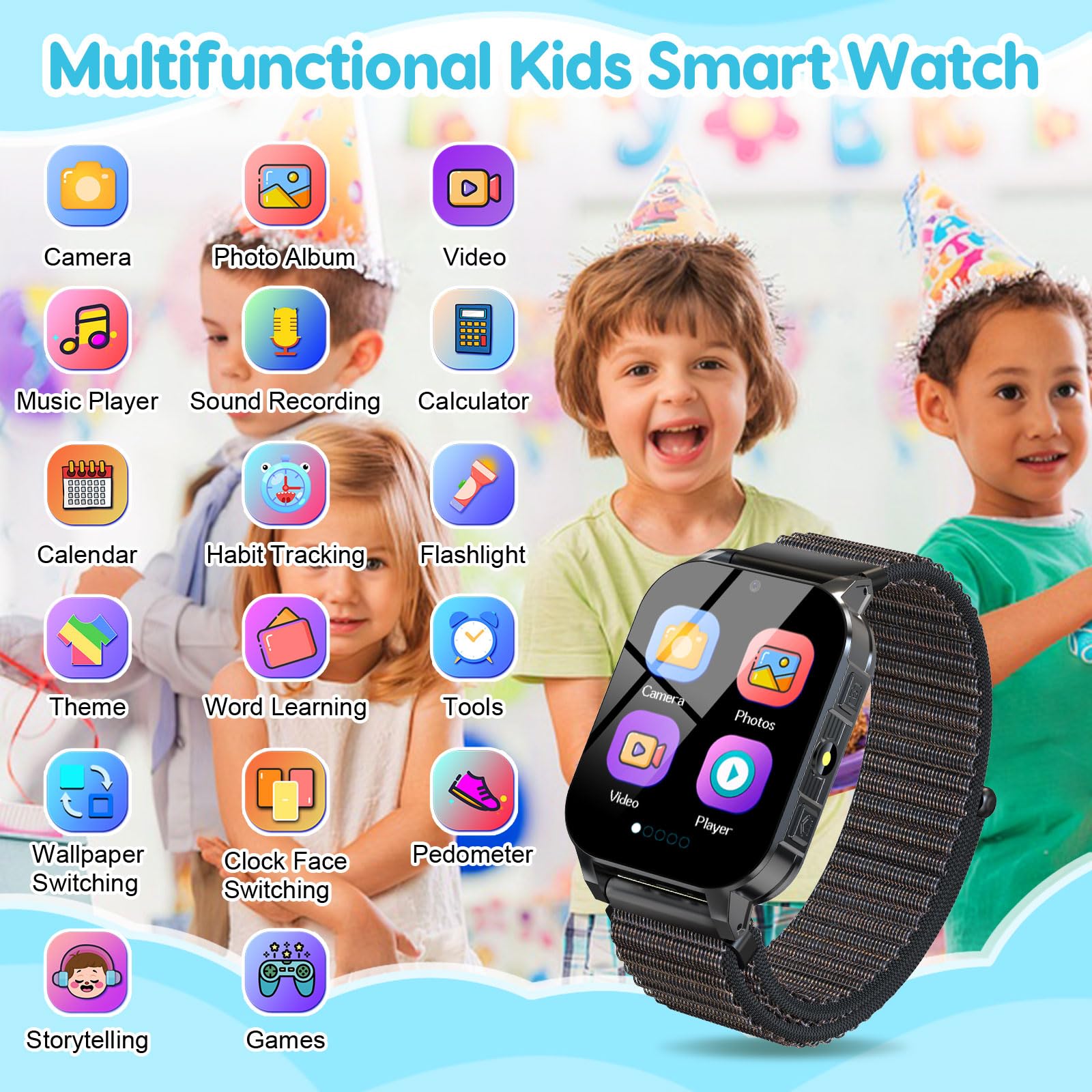 Kids Smartwatch With Educational Games And Camera HD