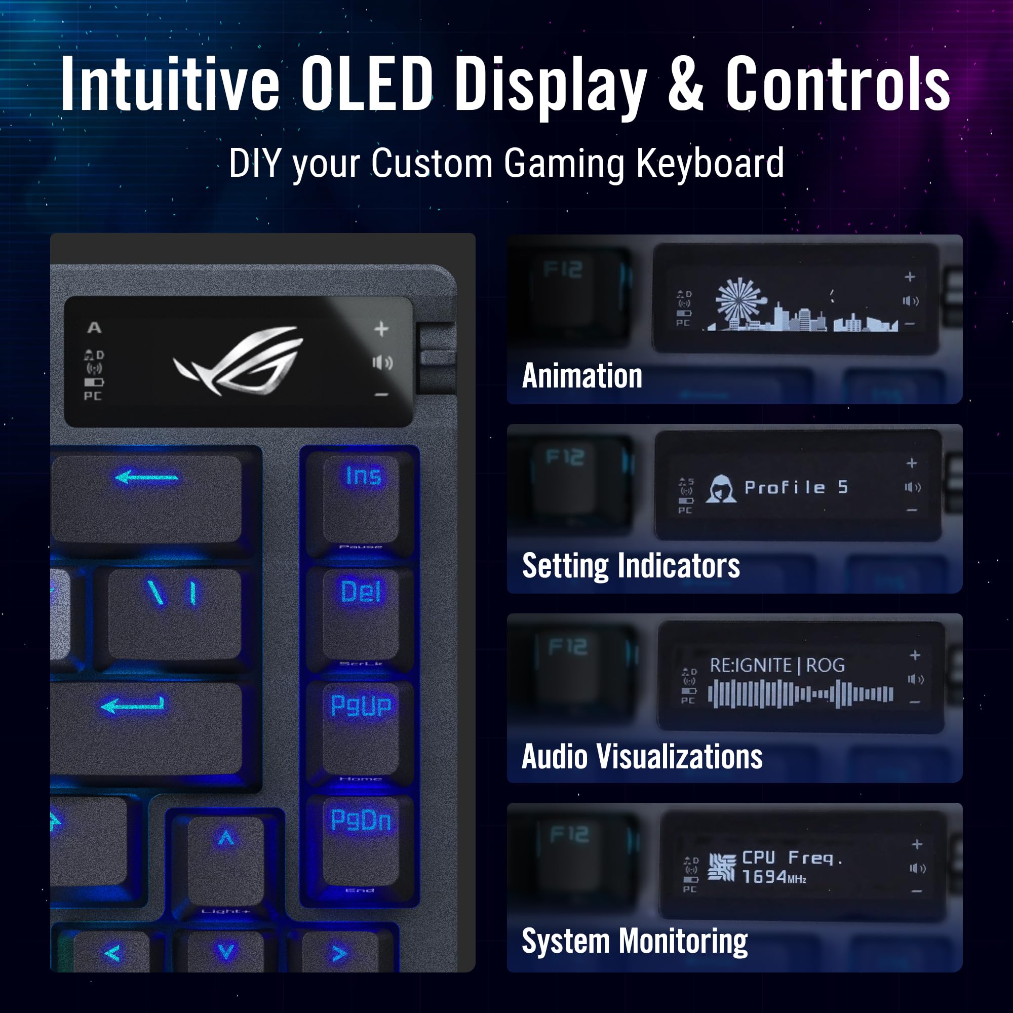 ASUS ROG Azoth Wireless Custom Gaming Keyboard Benefits