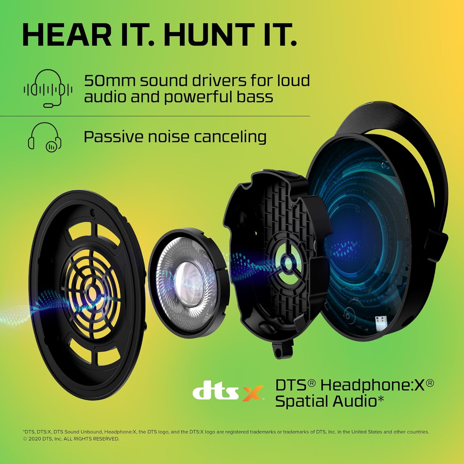 Lightweight Gaming Headset with DTS Audio Technology