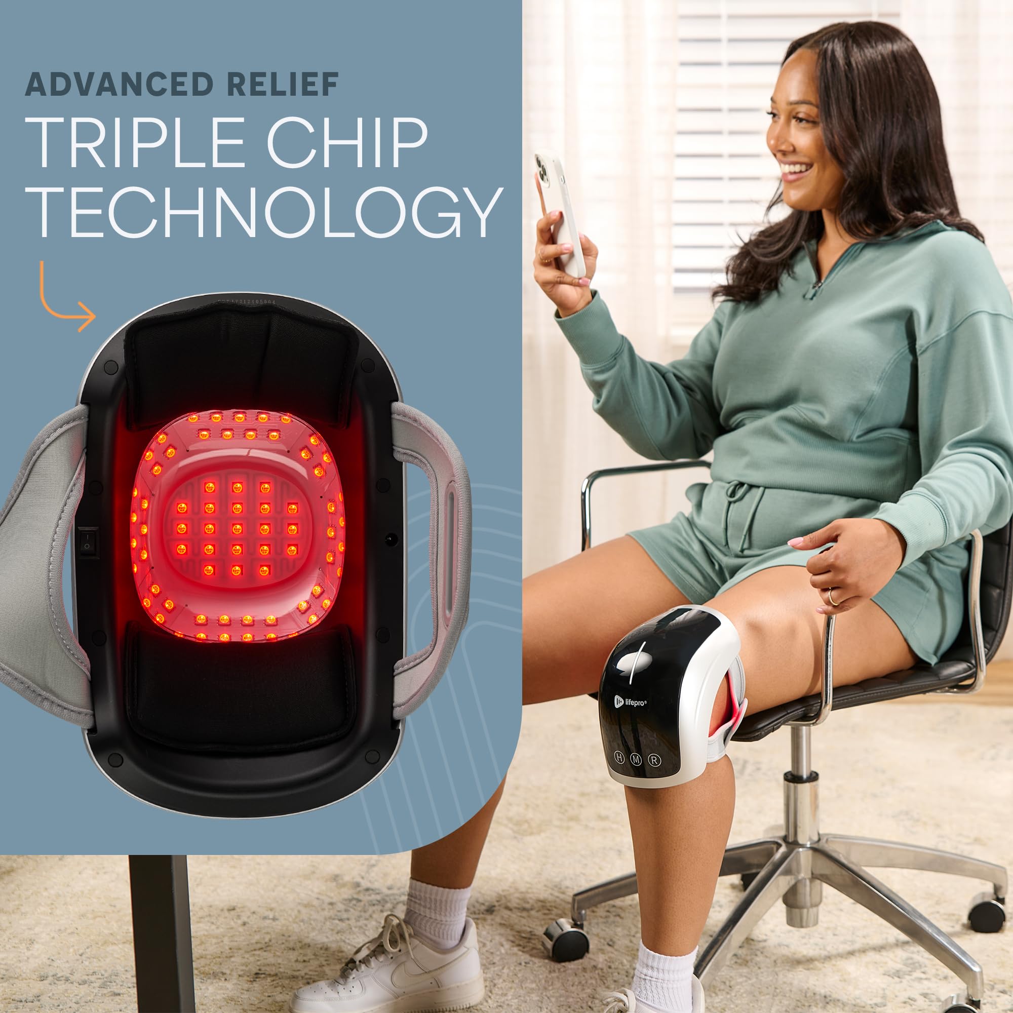 Portable Red Light Therapy Knee Brace for Pain Relief