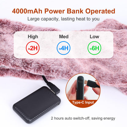 Heated Scarf for Women and Men Neck Warmer with Power Bank