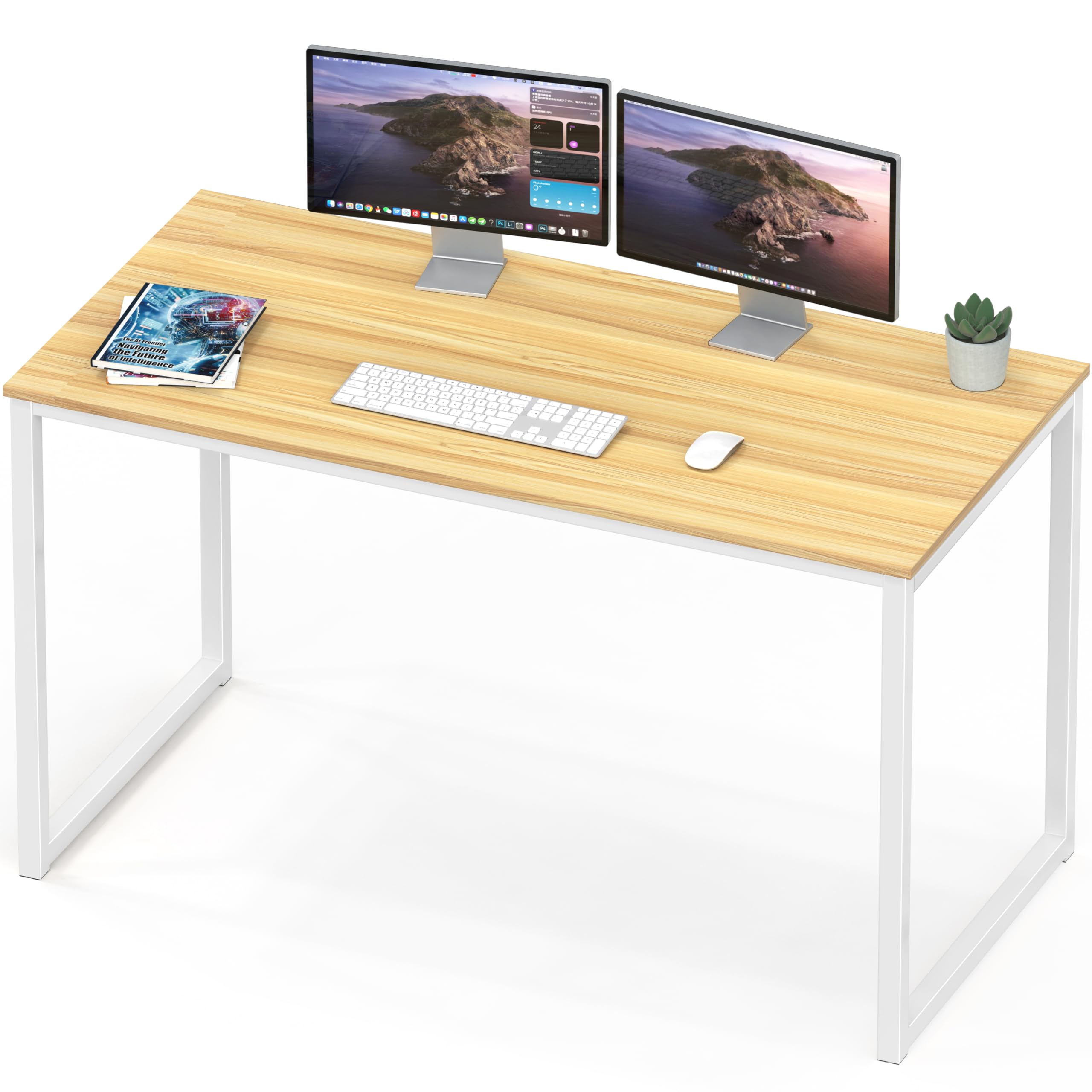 SHW 48 Inch Black Home Office Computer Desk