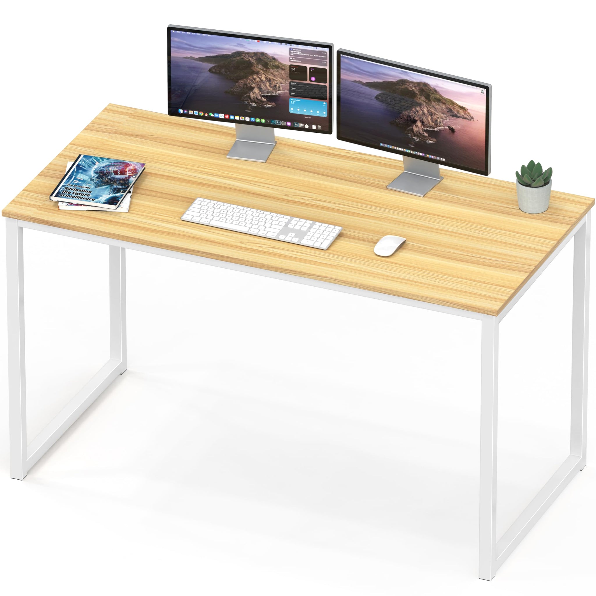 SHW 48 Inch Black Home Office Computer Desk