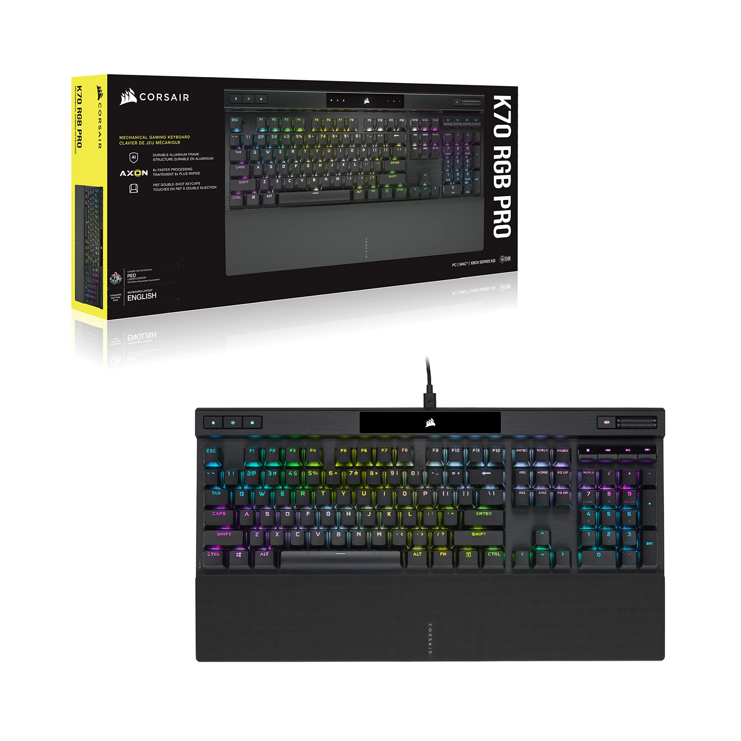 Corsair K70 RGB Pro Mechanical Gaming Keyboard With Hyper Polling