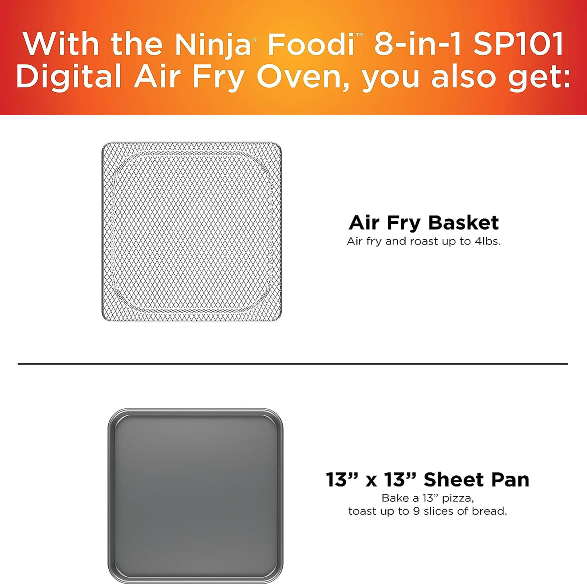 Ninja Flip Toaster Oven and Air Fryer Space Saving Design