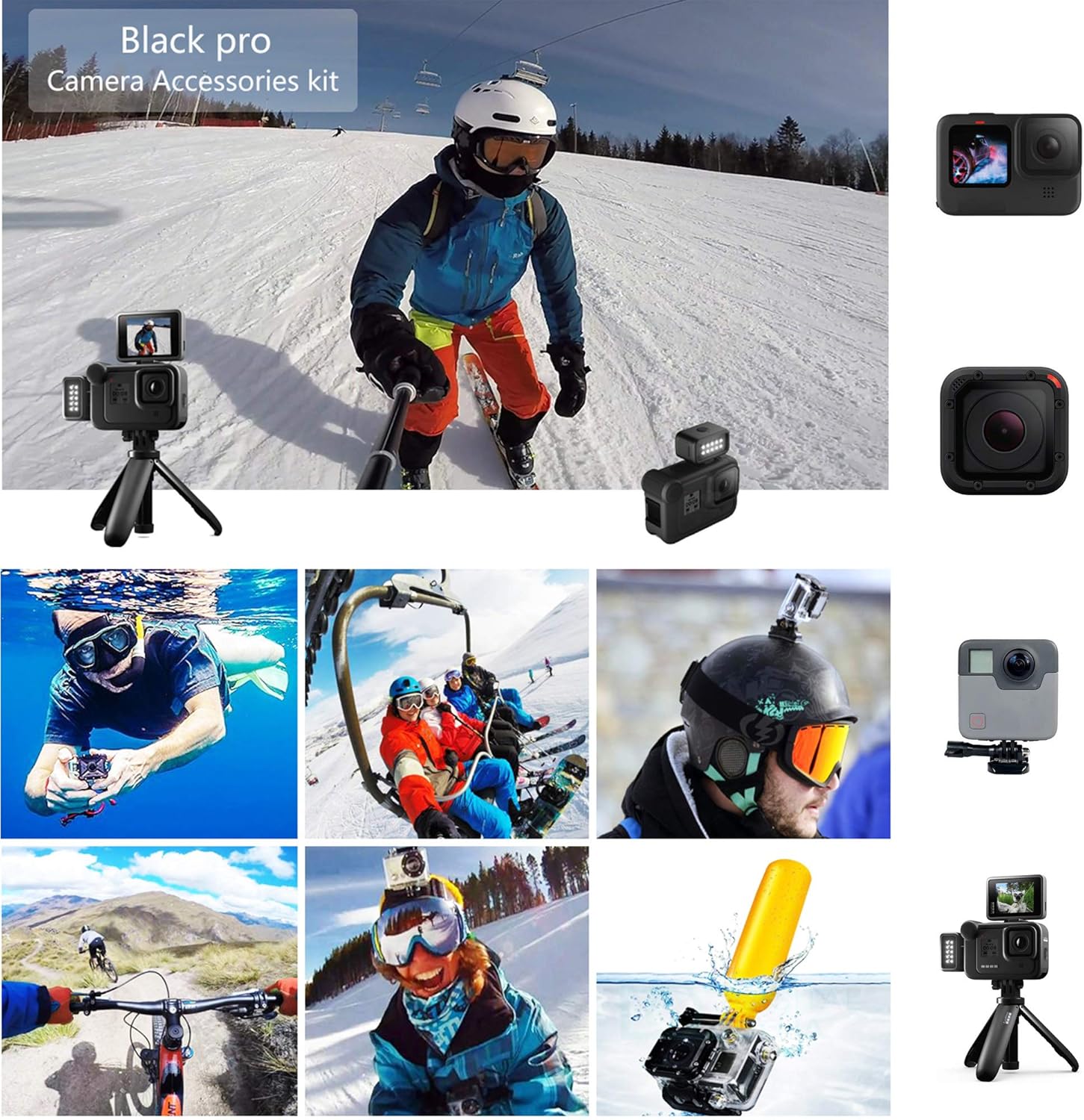 60 in 1 Camera Accessories Kit for GoPro and DJI