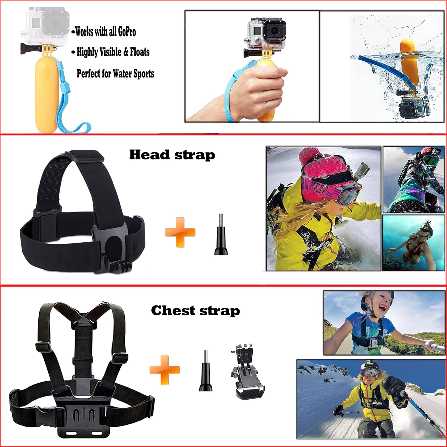 60 in 1 Camera Accessories Kit for GoPro and DJI