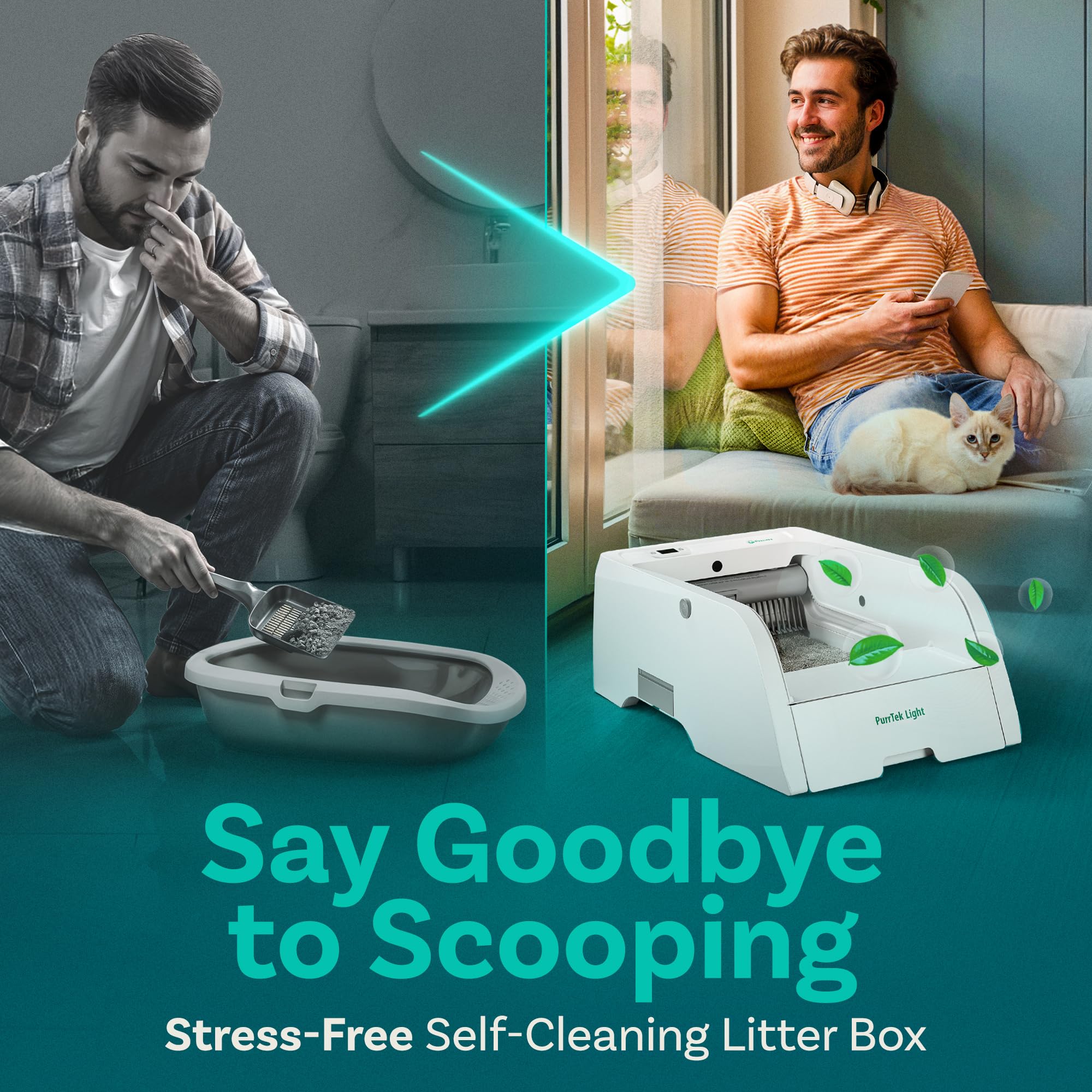 Self Cleaning Litter Box With Smart App Control