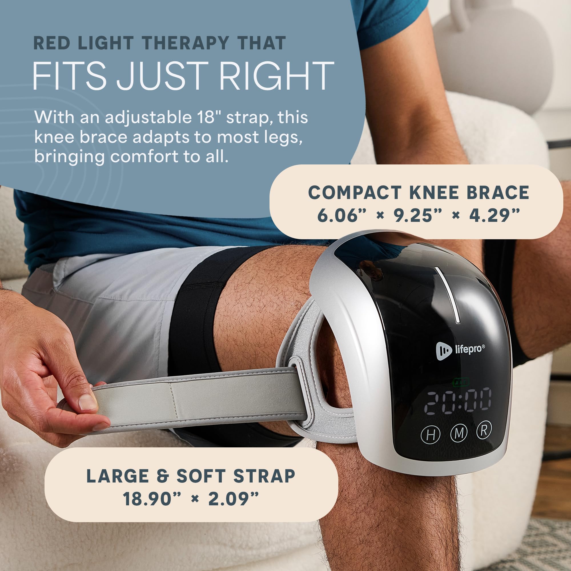 Portable Red Light Therapy Knee Brace for Pain Relief