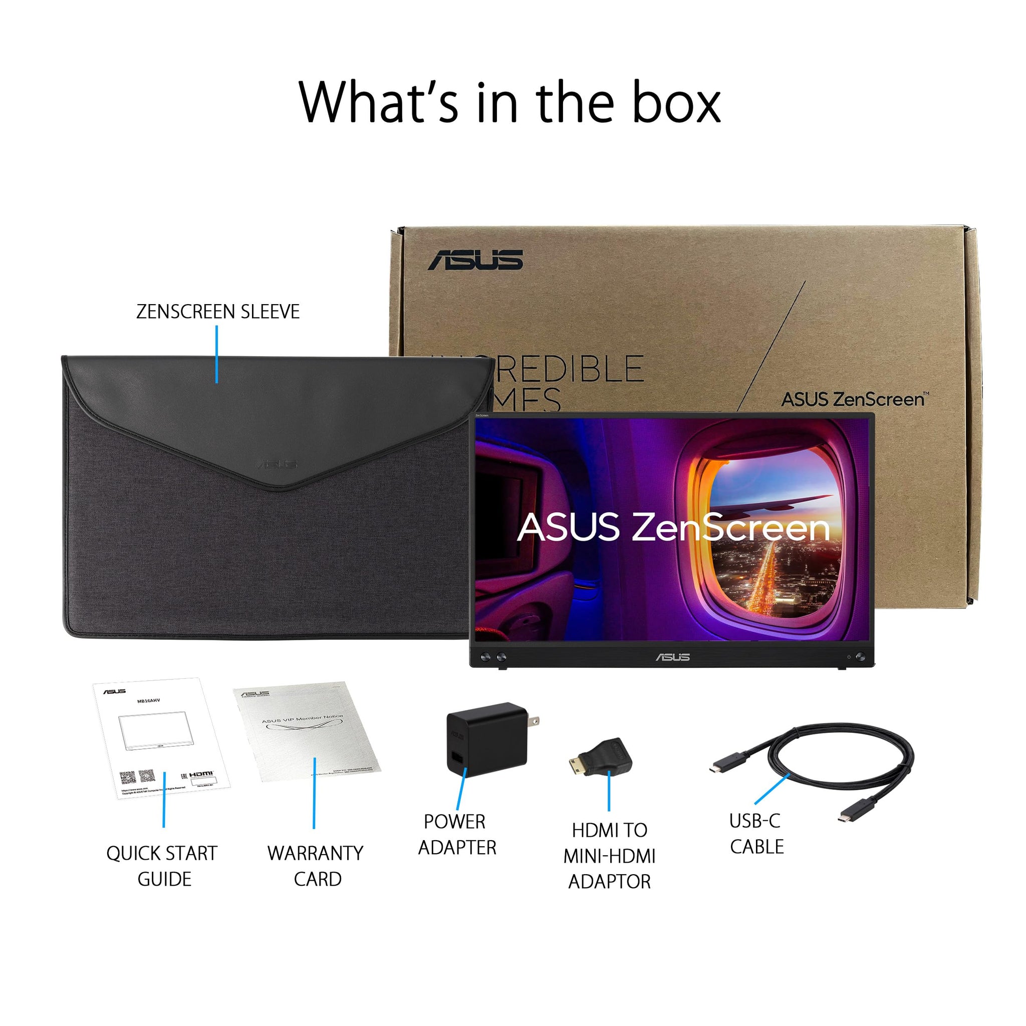 ASUS ZenScreen 15.6 Inch Portable Monitor for Travel