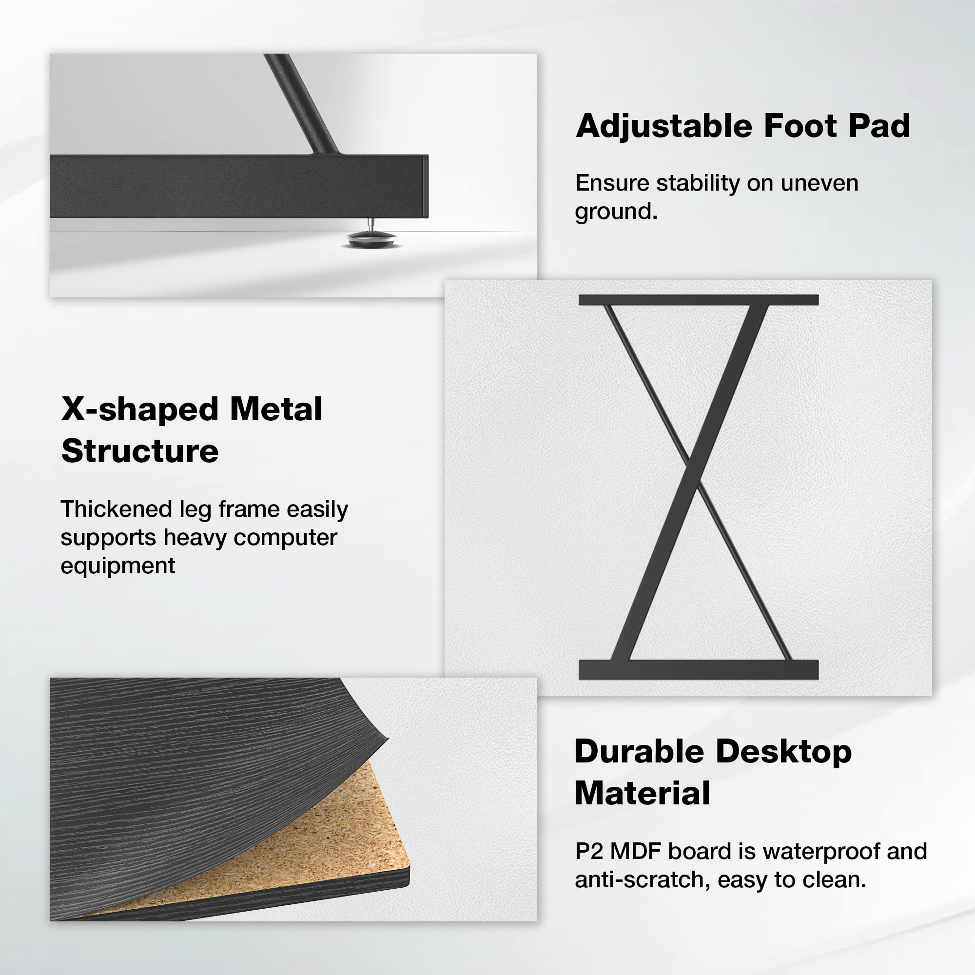 L Shaped Gaming Desk with Large Monitor Stand