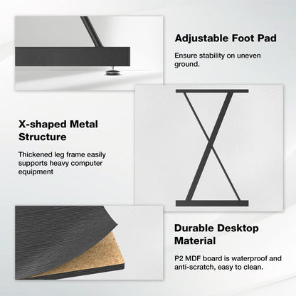 L Shaped Gaming Desk with Large Monitor Stand