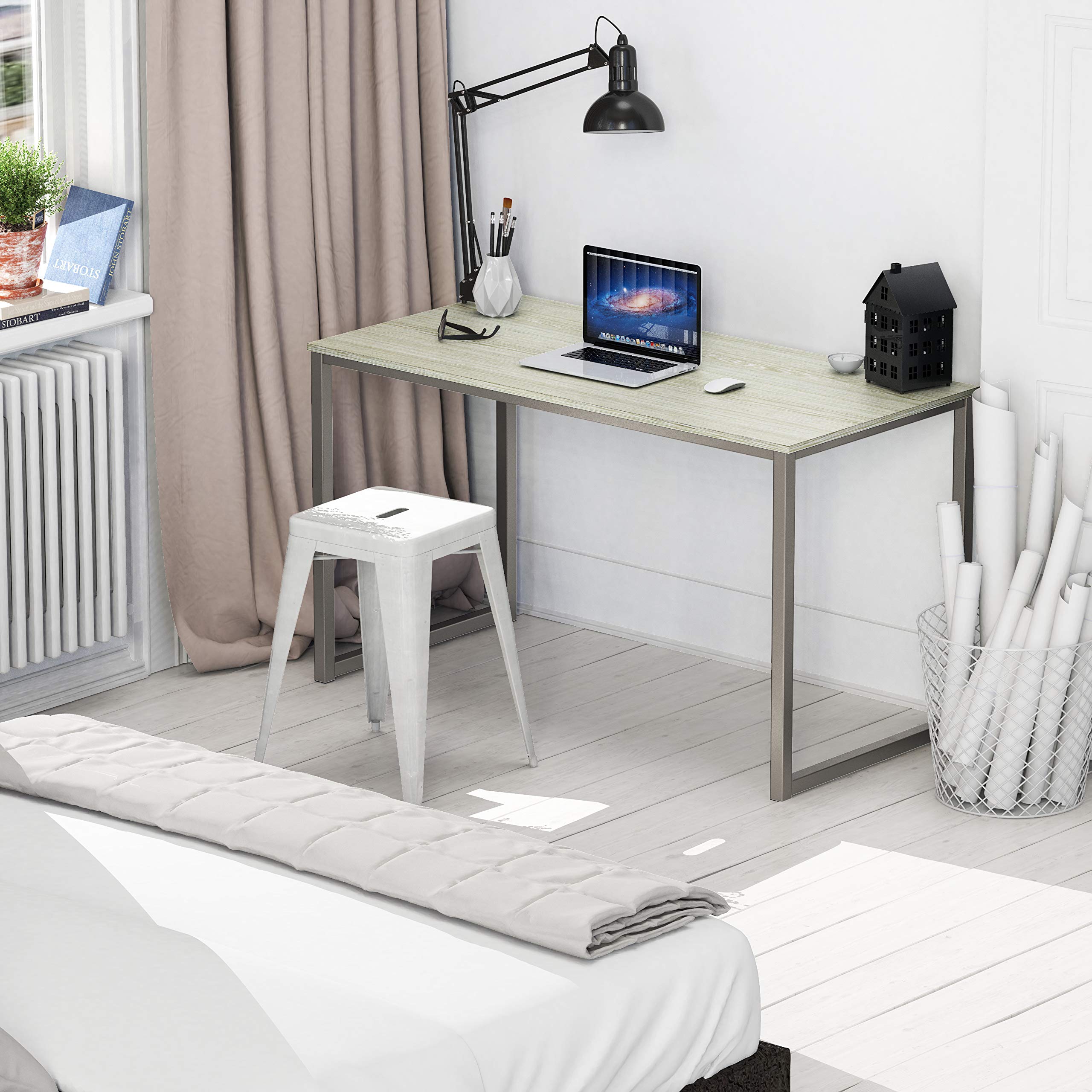 SHW 48 Inch Black Home Office Computer Desk