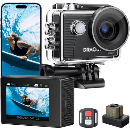 4K Waterproof Action Camera with WiFi and Remote