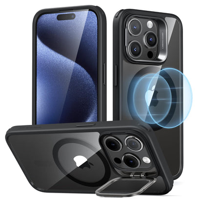 Military-Grade iPhone 16 Pro Max Case with Built-in Stand