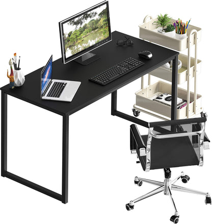 SHW 48 Inch Black Home Office Computer Desk
