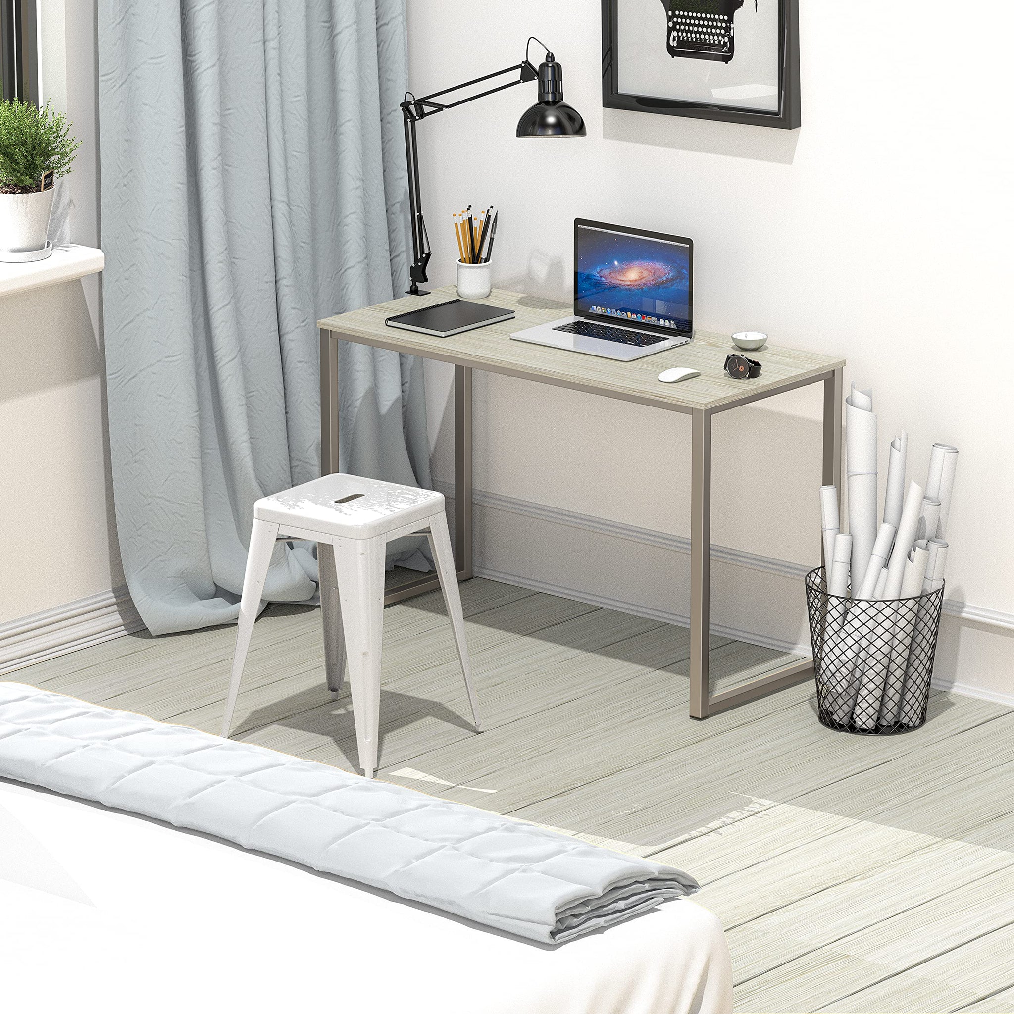 SHW 48 Inch Black Home Office Computer Desk