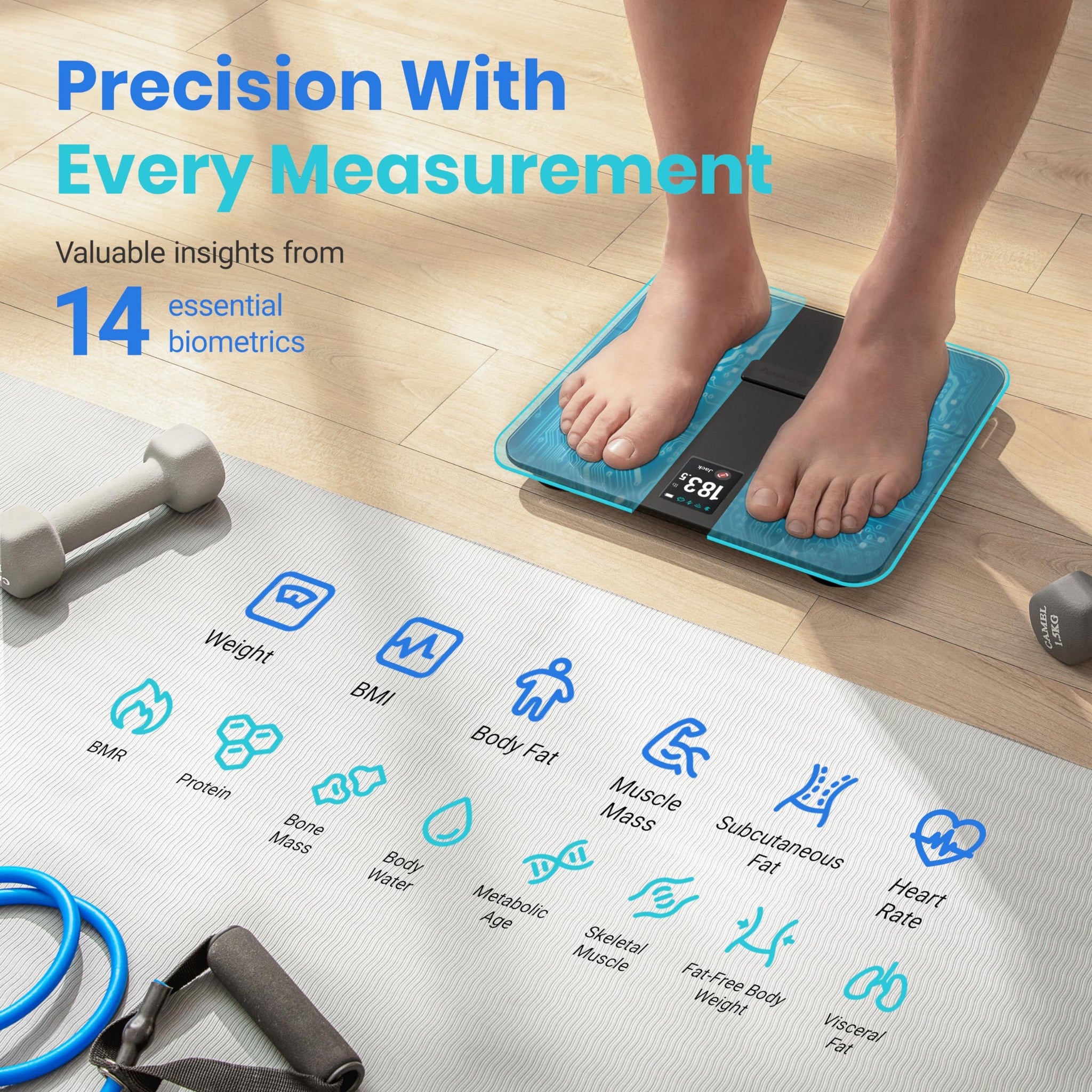 Smart Body Weight Scale with Accurate BMI Tracking
